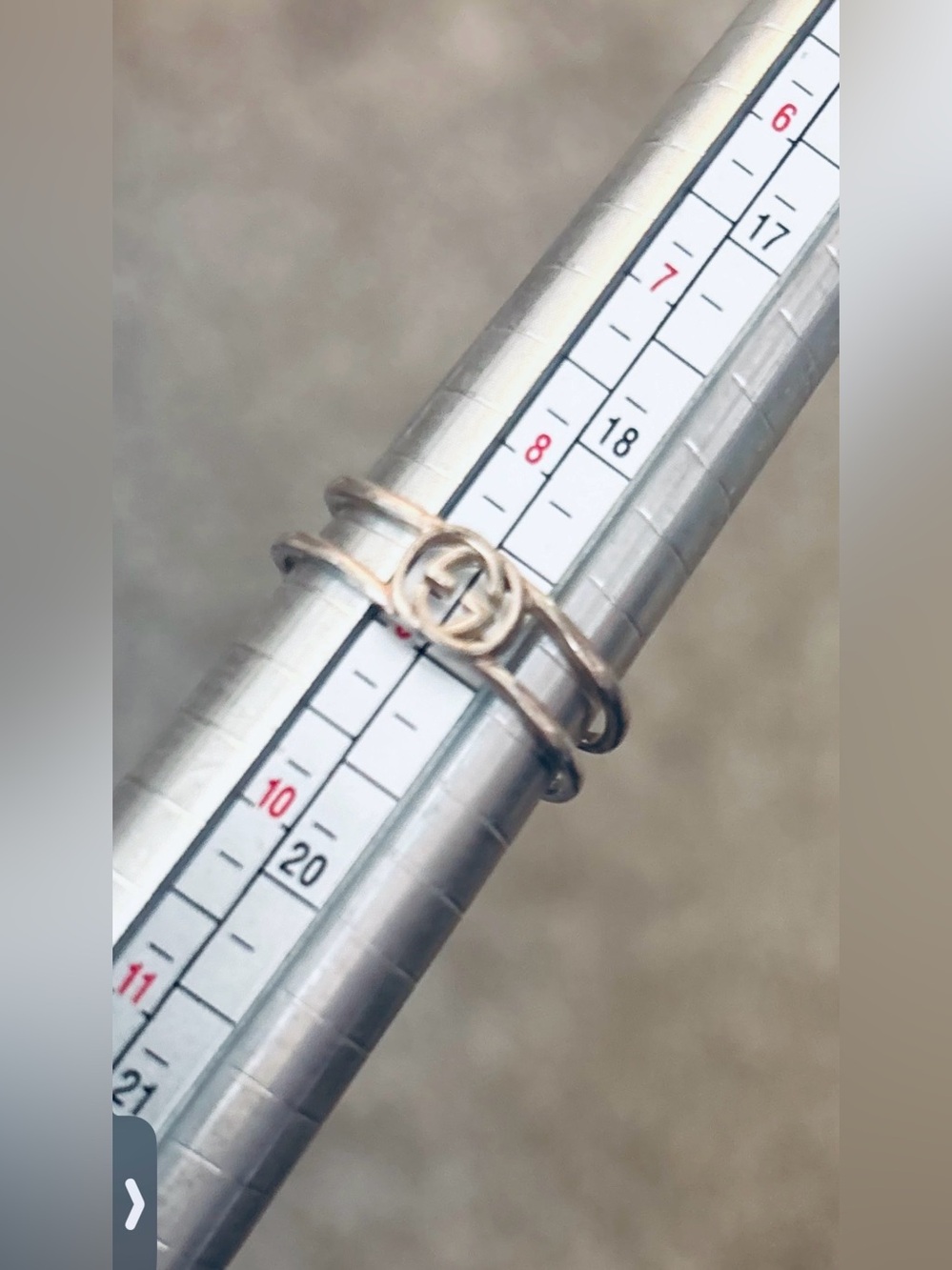 GUCCI Interlocking G Open Band Ring AG925 Sterling Silver Size 21 / US 8.5 - Picture 7 of 7